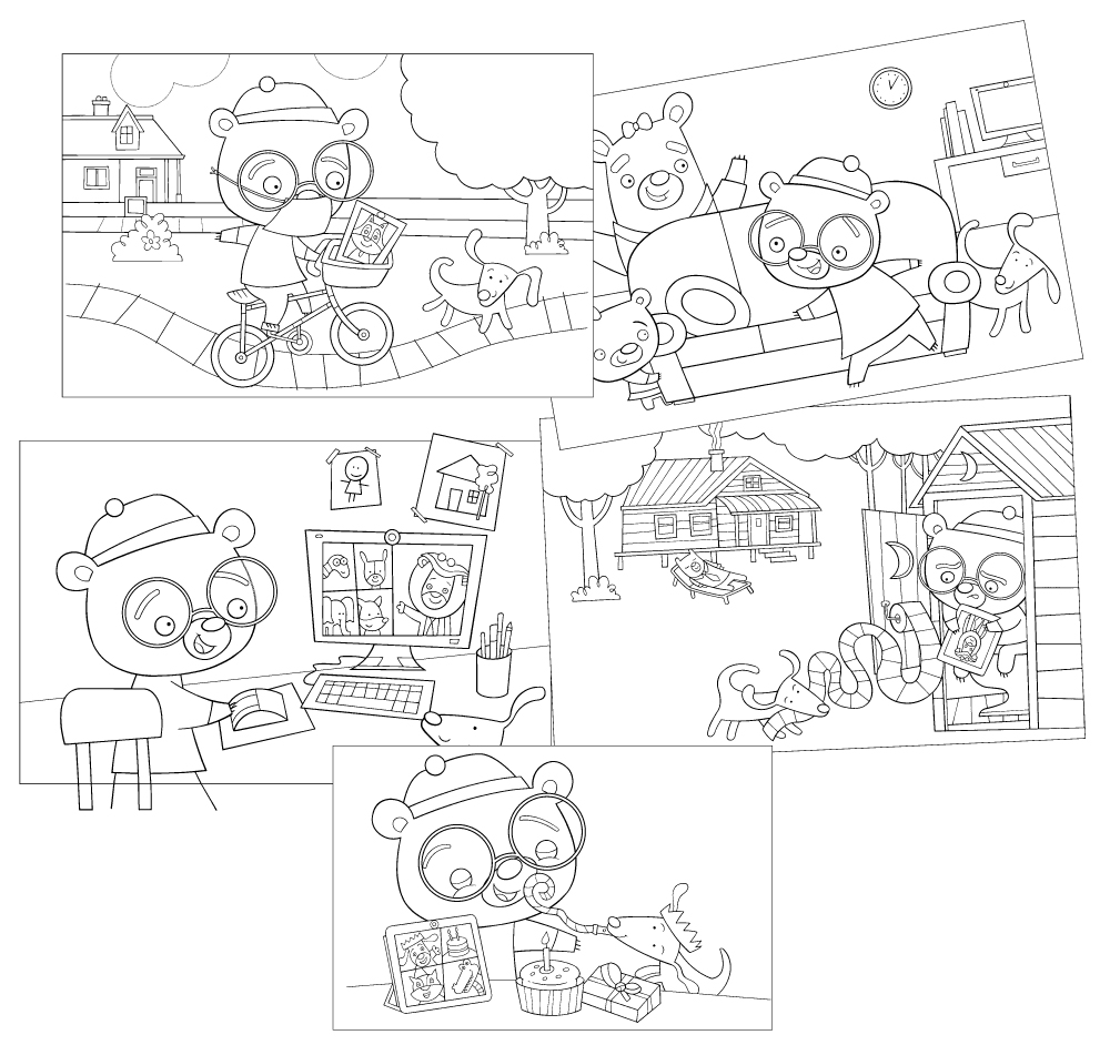 Mute Unmute Oh Shoot Colouring-in Sheets