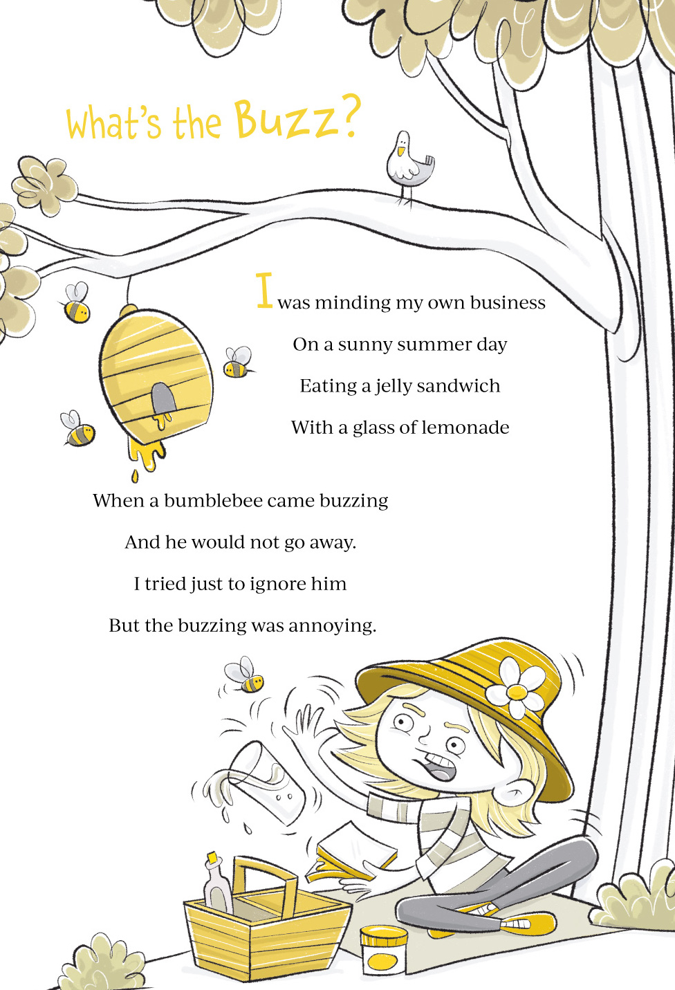 Bees buzzing a picnic