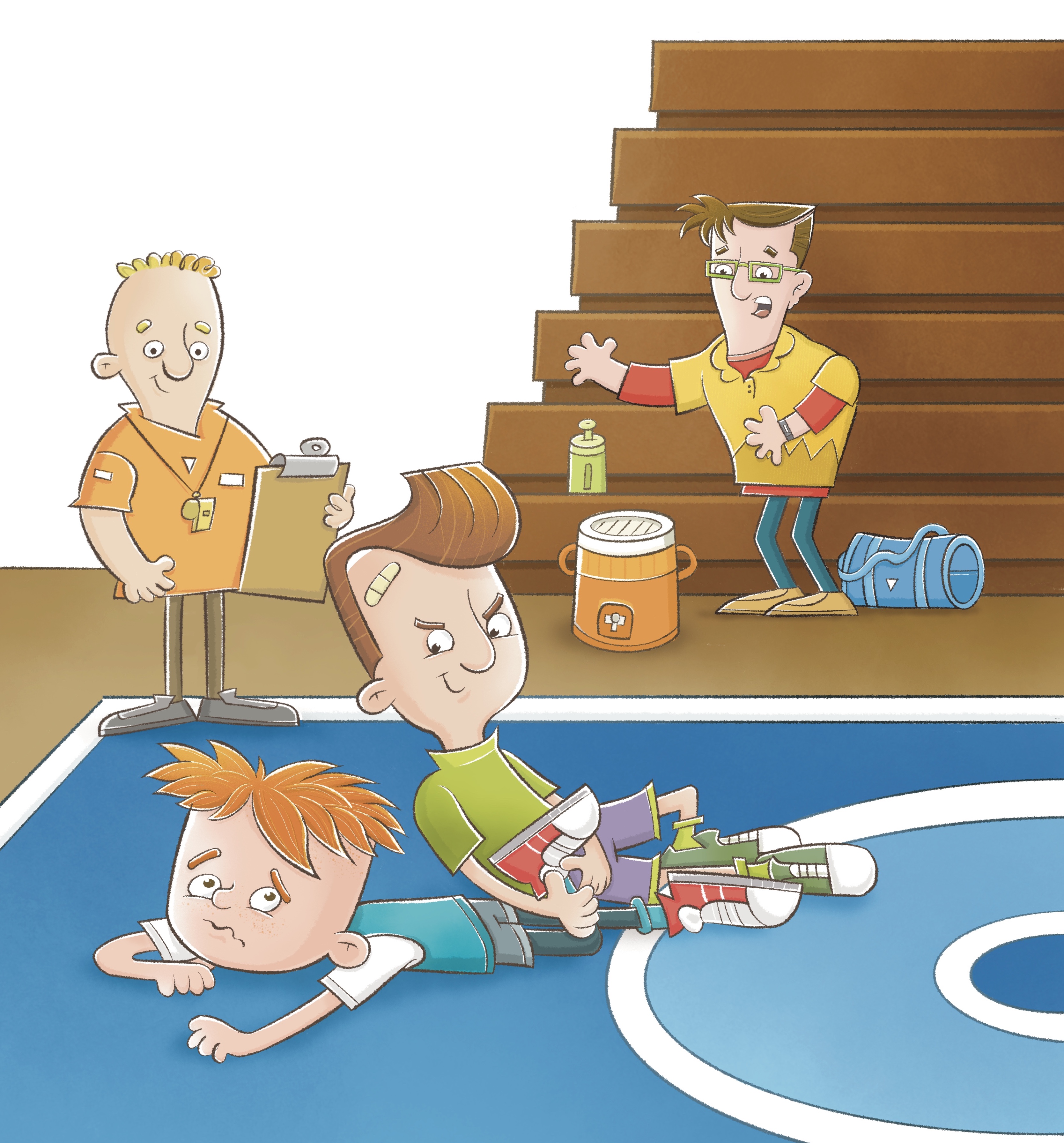 children training at wrestling