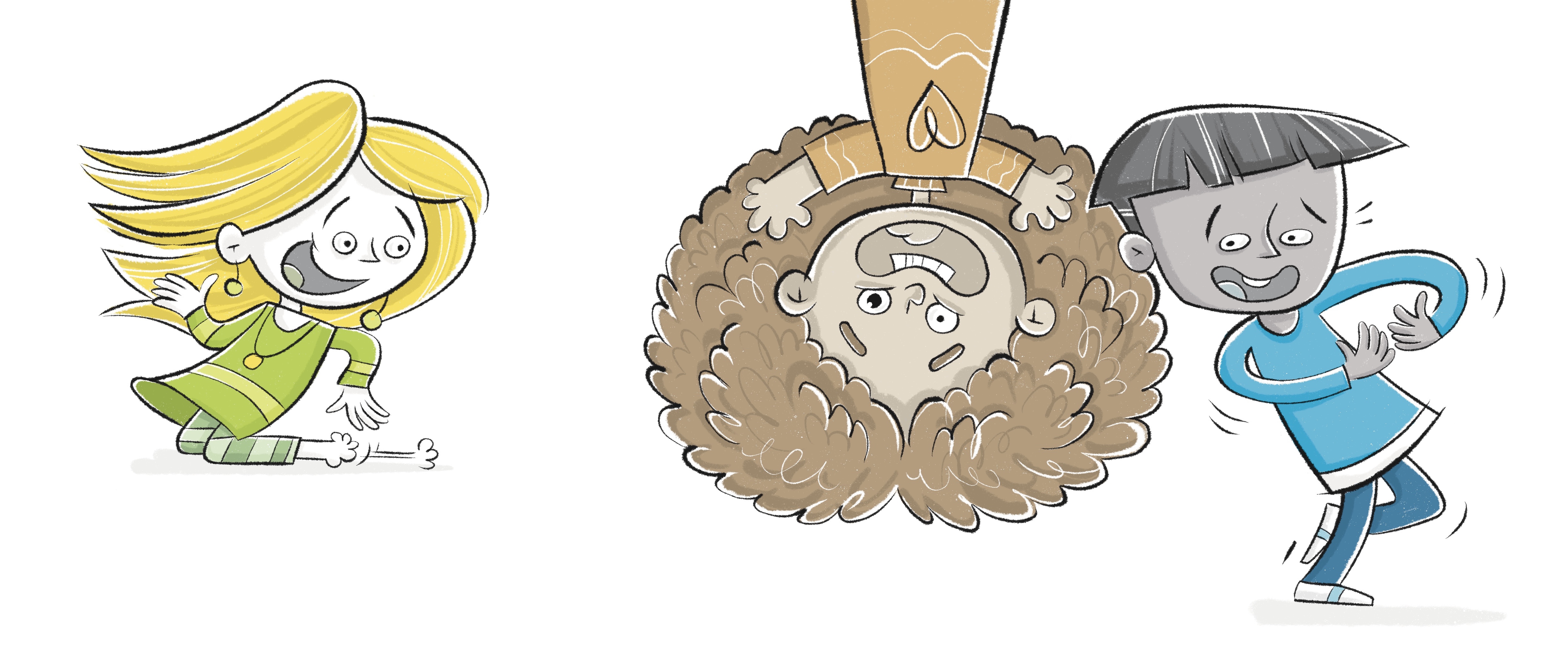 Children doing a silly dance