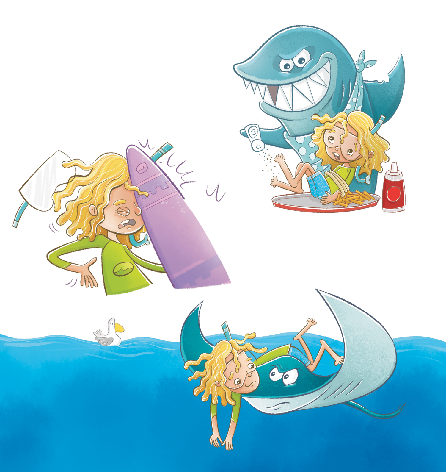 Hungry Shark and Angry Stingray from 'Facing the Wave'